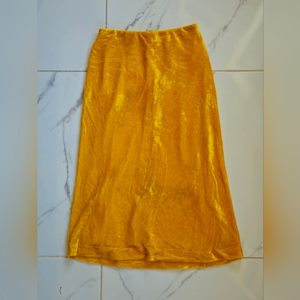 Anthropologie Maeve Kelly Velvet Midi Skirt